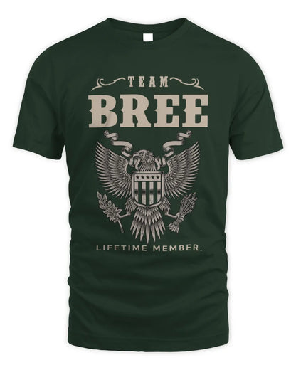 BREE TP06-K82 – Personalized Classic Style Apparel “Team NAME Lifetime Member” - Unisex Standard T-Shirt - Forest Green