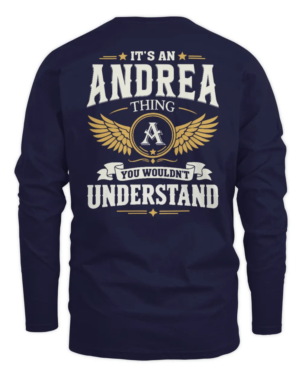 ANDREA KT06-M008 It’s a [NAME] Thing – You Wouldn’t Understand | Personalized Vintage T-Shirt - Men's Long Sleeved T-Shirt - Navy