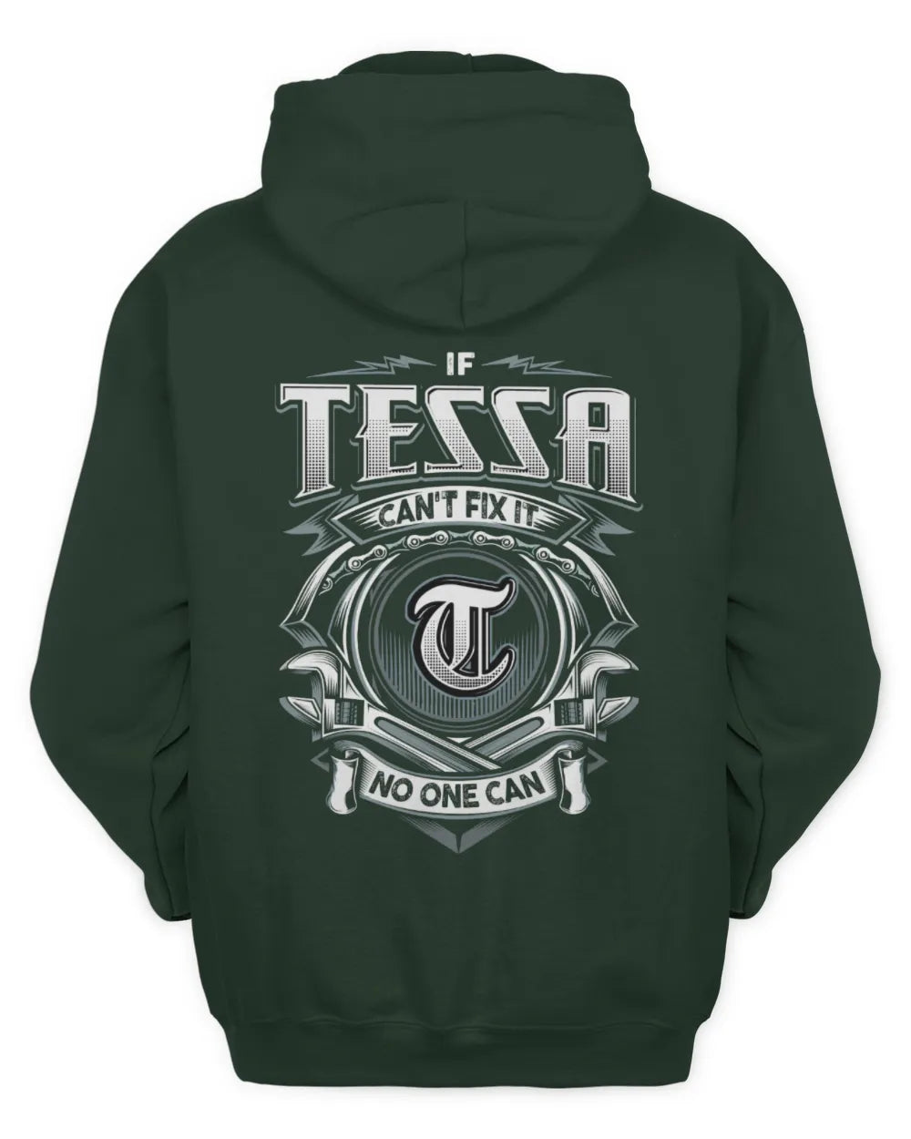TESSA AP81-K4-626 - Personalized Ahmed Quote Apparel “If Ahmed Can't Fix It, No One Can” - Unisex Hoodie - Forest Green