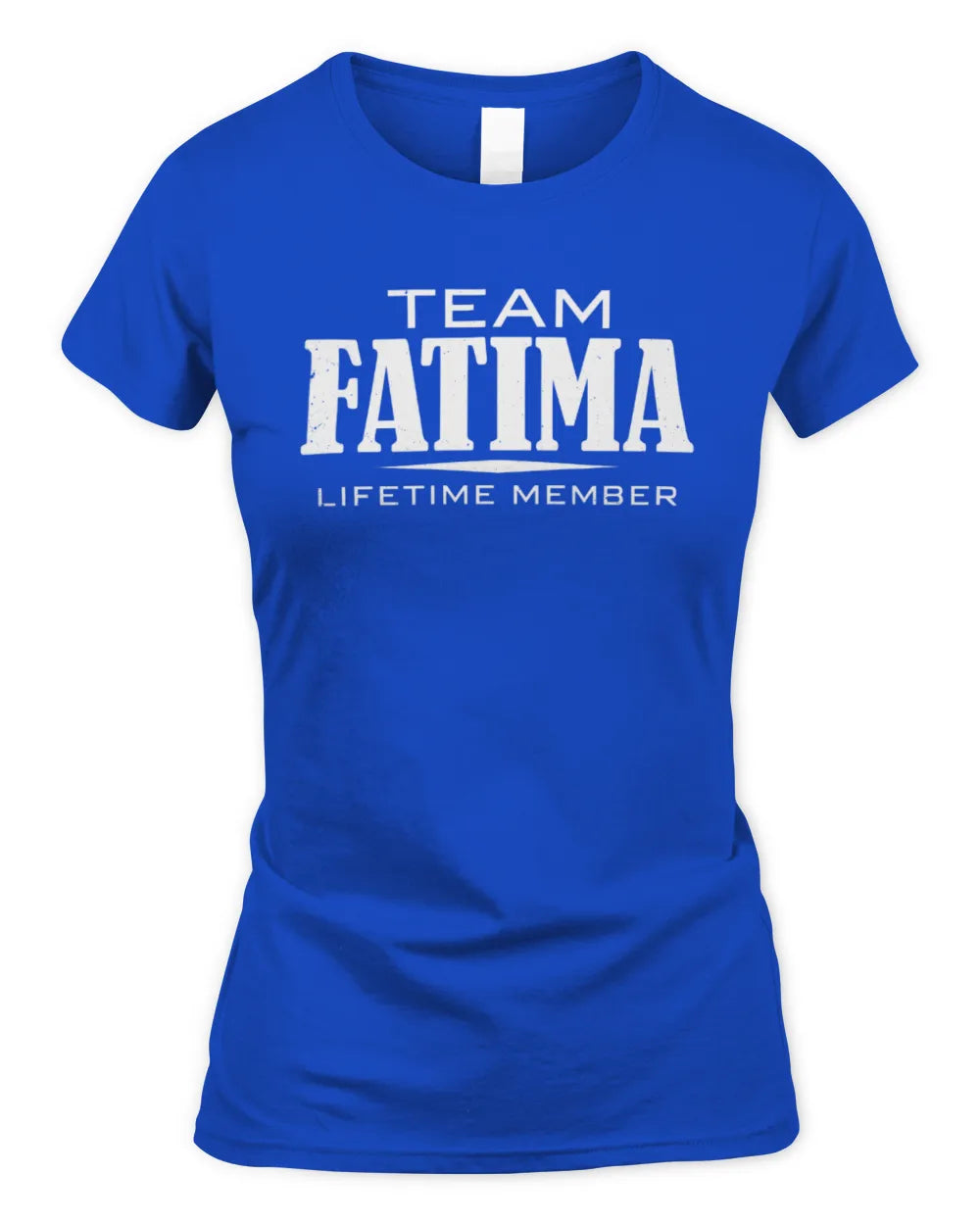 FATIMA BL62-K4-128 - Personalized “Team NAME Lifetime Member” - Women's Standard T-Shirt - Royal