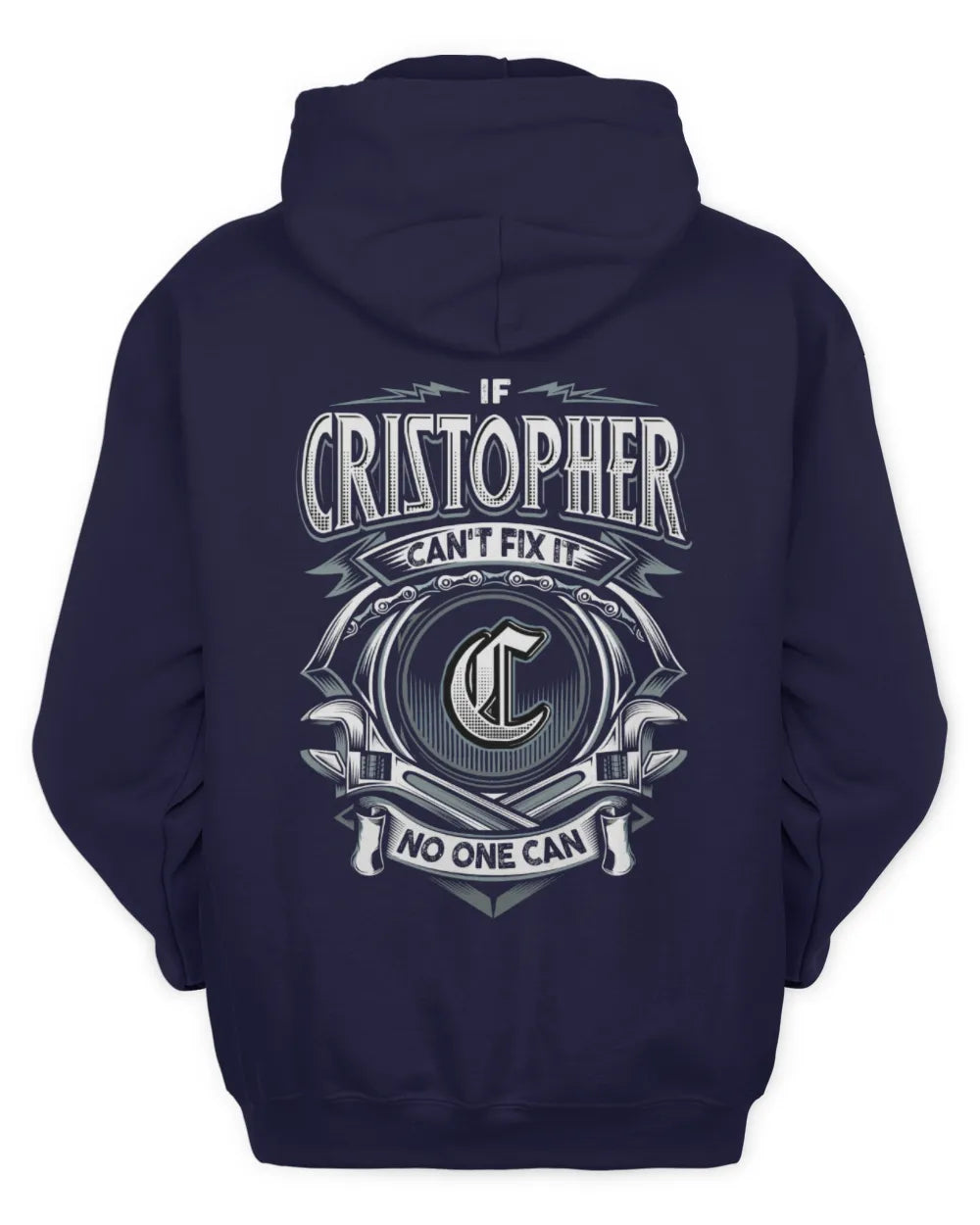 CRISTOPHER AP81-K4-626 - Personalized Ahmed Quote Apparel “If Ahmed Can't Fix It, No One Can” - Unisex Hoodie - Navy