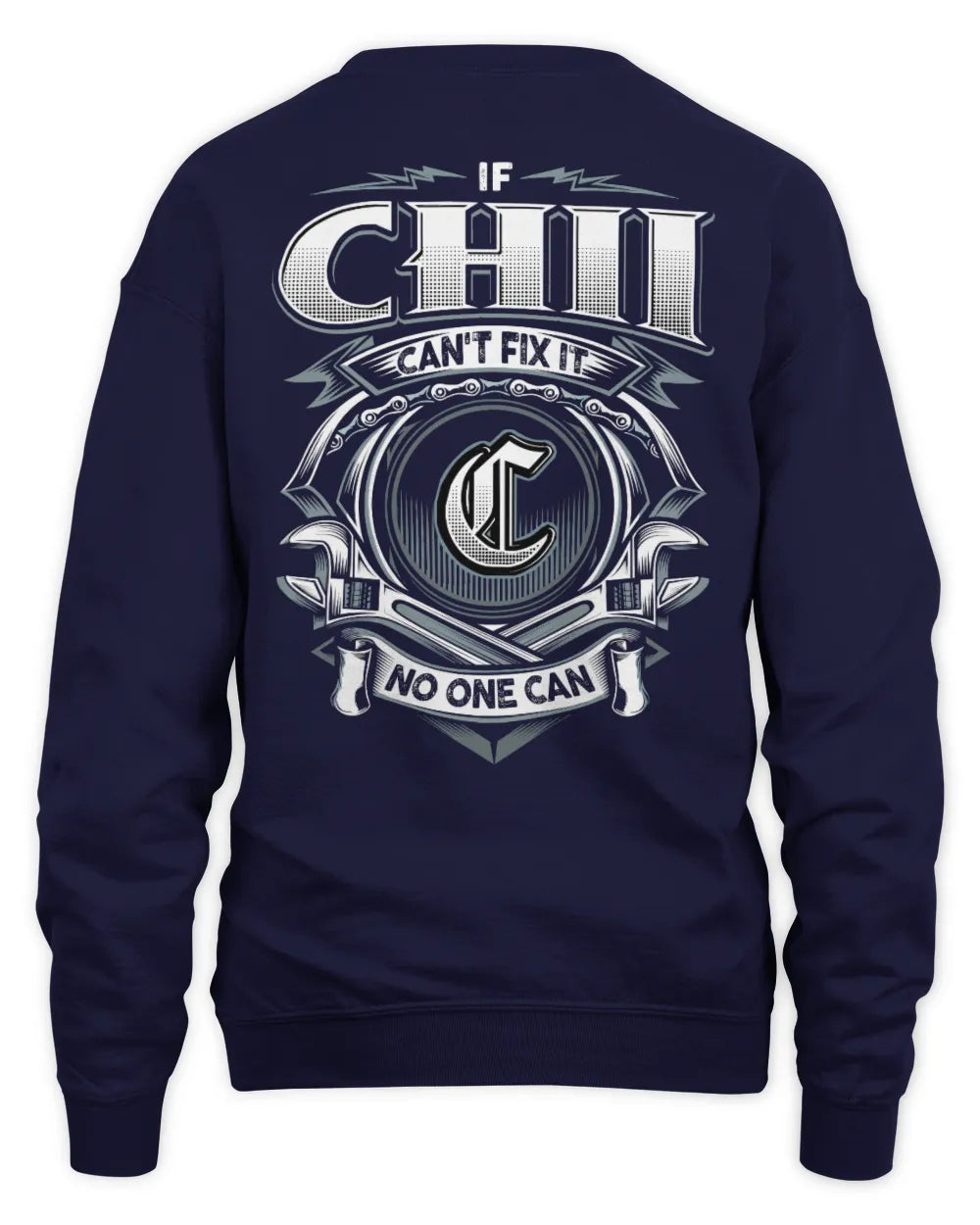 CHII AP81-K4-626 - Personalized Ahmed Quote Apparel “If Ahmed Can't Fix It, No One Can” - Unisex Sweatshirt - Navy