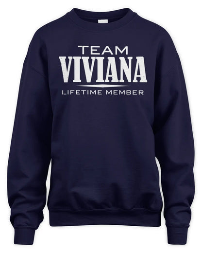 VIVIANA BL62-K4-128 - Personalized “Team NAME Lifetime Member” - Unisex Sweatshirt - Navy