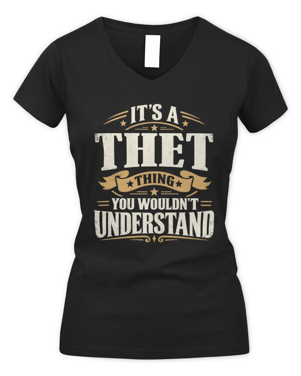 THET P08 TH51 - Personalized “It’s a/an [NAME] Thing – You Wouldn’t Understand” Shirt - Women's V-Neck T-Shirt - Black