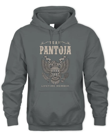 PANTOJA TP06-K82 – Personalized Classic Style Apparel “Team NAME Lifetime Member” - Unisex Hoodie - Charcoal