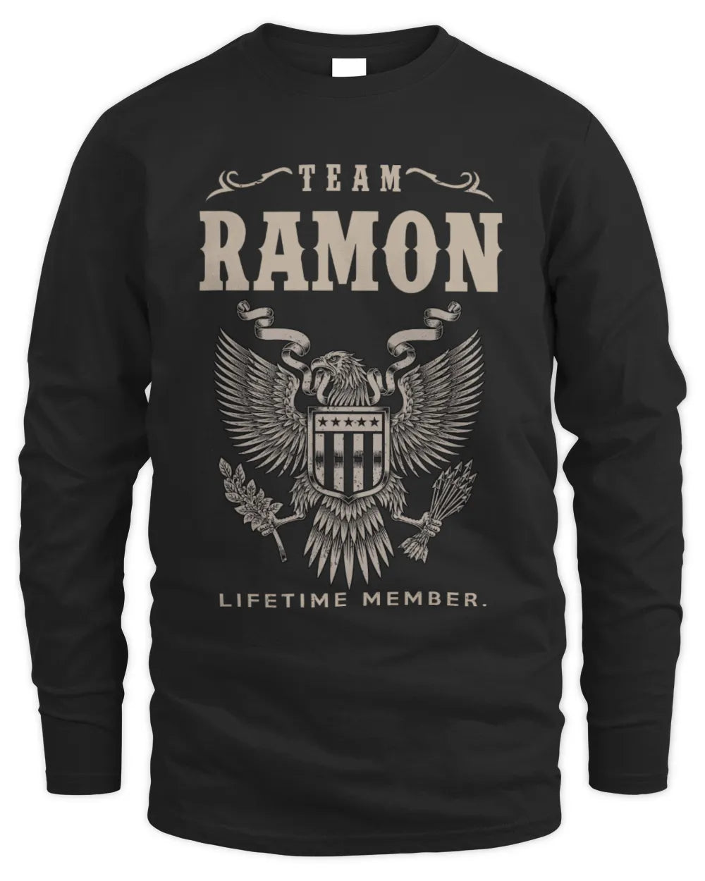 RAMON TP06-K82 – Personalized Classic Style Apparel “Team NAME Lifetime Member” - Men's Long Sleeved T-Shirt - Black