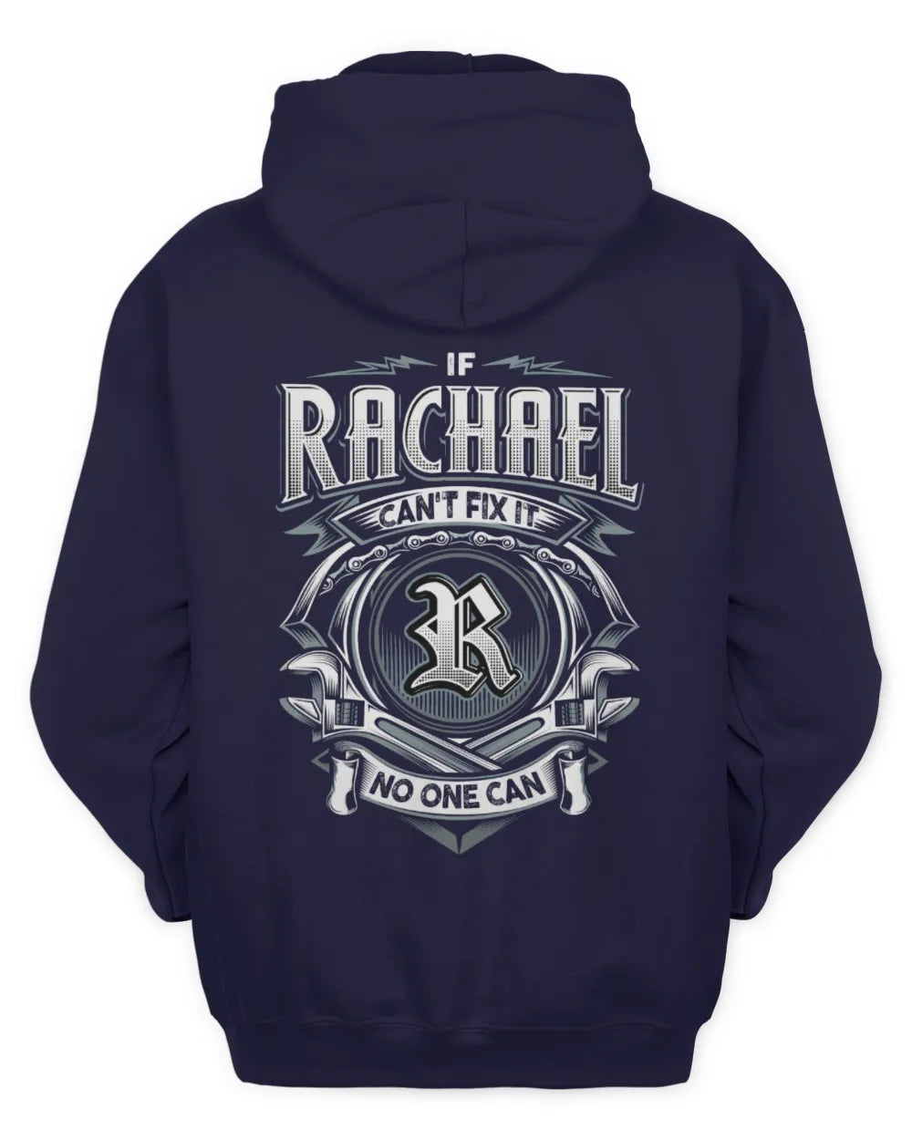 RACHAEL AP81-K4-626 - Personalized Ahmed Quote Apparel “If Ahmed Can't Fix It, No One Can” - Unisex Hoodie - Navy