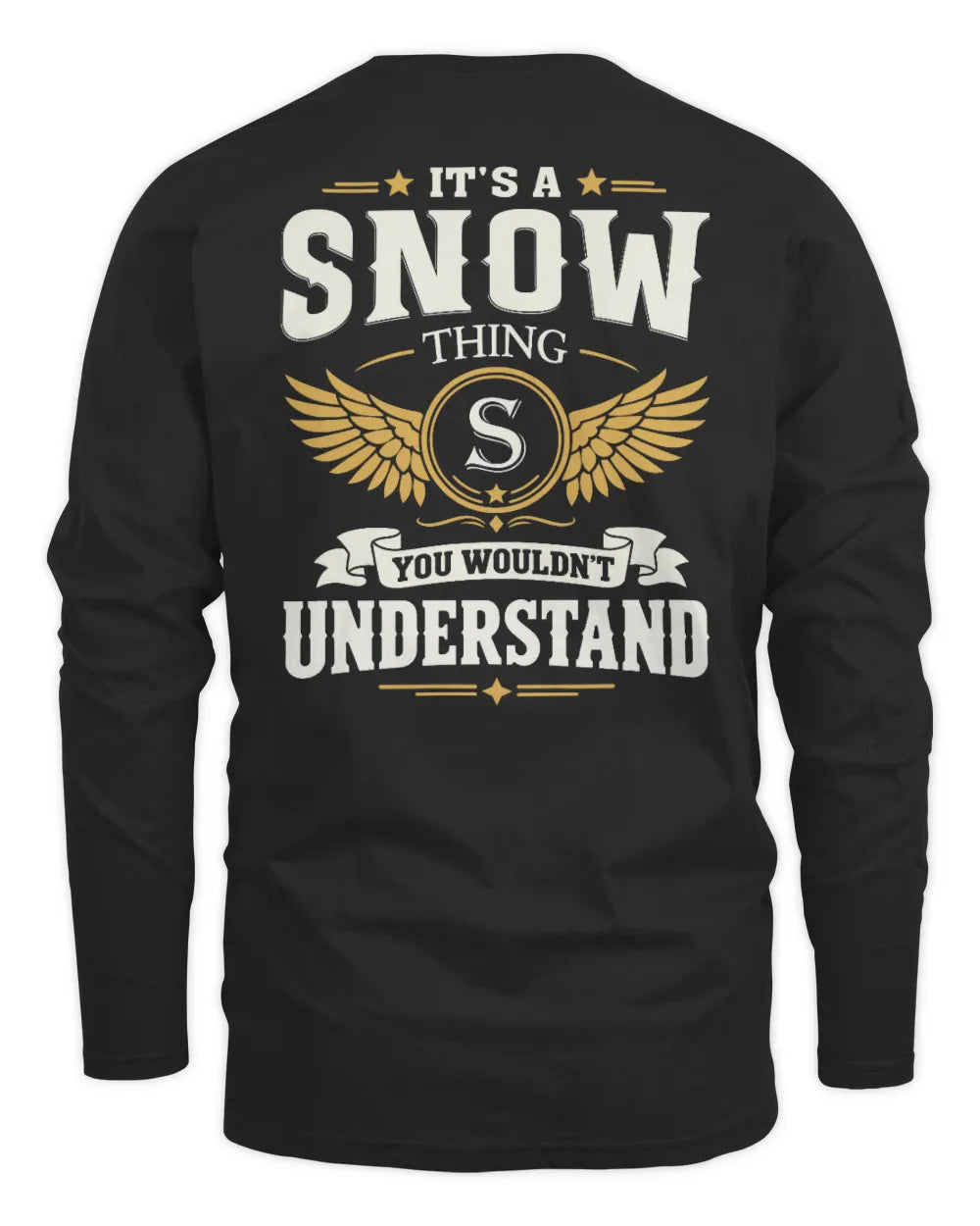 SNOW KT06-M008 It’s a [NAME] Thing – You Wouldn’t Understand | Personalized Vintage T-Shirt - Men's Long Sleeved T-Shirt - Black