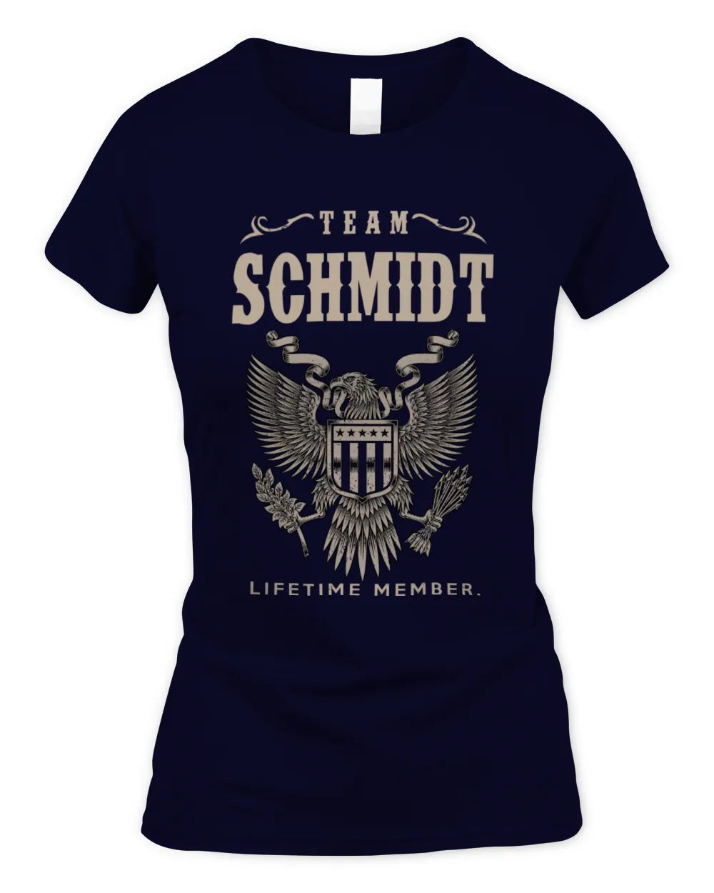 SCHMIDT TP06-K82 – Personalized Classic Style Apparel “Team NAME Lifetime Member” - Women's Standard T-Shirt - Navy