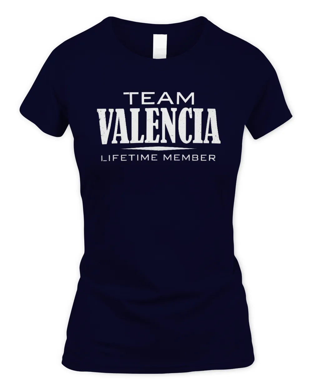 VALENCIA BL62-K4-128 - Personalized “Team NAME Lifetime Member” - Women's Standard T-Shirt - Navy