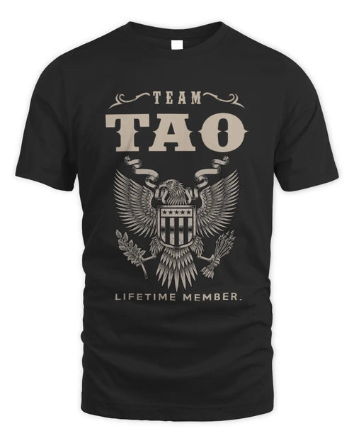 TAO TP06-K82 – Personalized Classic Style Apparel “Team NAME Lifetime Member” - Unisex Standard T-Shirt - Black