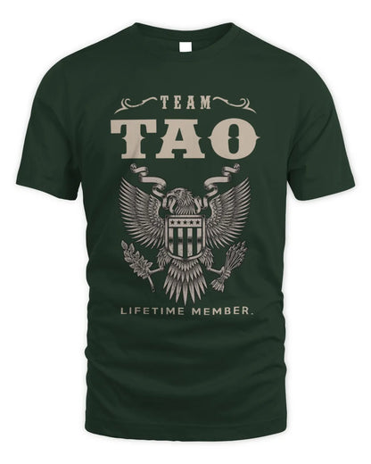 TAO TP06-K82 – Personalized Classic Style Apparel “Team NAME Lifetime Member” - Unisex Standard T-Shirt - Forest Green