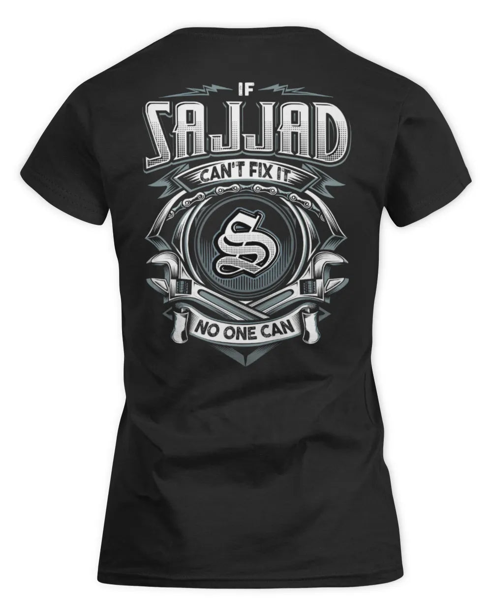 SAJJAD AP81-K4-626 - Personalized Ahmed Quote Apparel “If Ahmed Can't Fix It, No One Can” - Women's Standard T-Shirt - Black