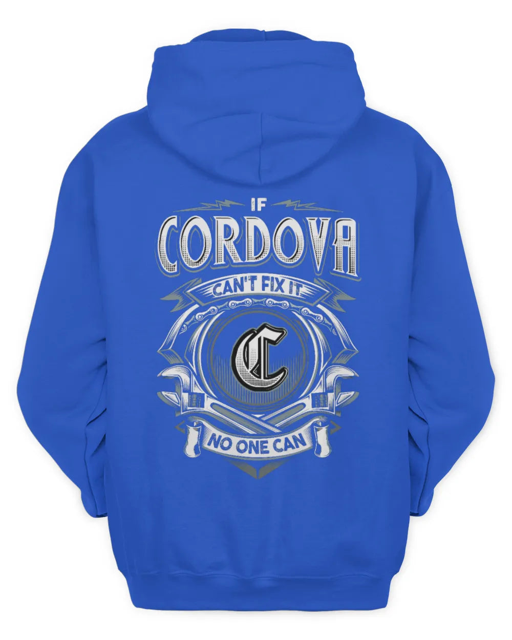 CORDOVA AP81-K4-626 - Personalized Ahmed Quote Apparel “If Ahmed Can't Fix It, No One Can” - Unisex Hoodie - Royal