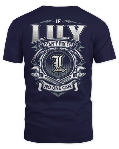 LILY AP81-K4-626 - Personalized Ahmed Quote Apparel “If Ahmed Can't Fix It, No One Can” - Unisex Standard T-Shirt - Navy