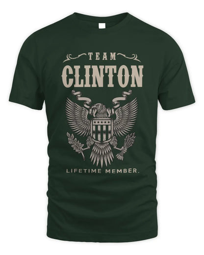 CLINTON TP06-K82 – Personalized Classic Style Apparel “Team NAME Lifetime Member” - Unisex Standard T-Shirt - Forest Green