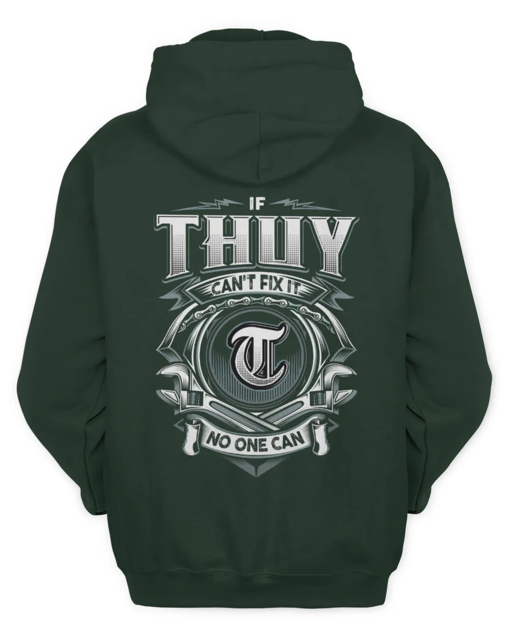 THUY AP81-K4-626 - Personalized Ahmed Quote Apparel “If Ahmed Can't Fix It, No One Can” - Unisex Hoodie - Forest Green