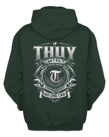 THUY AP81-K4-626 - Personalized Ahmed Quote Apparel “If Ahmed Can't Fix It, No One Can” - Unisex Hoodie - Forest Green