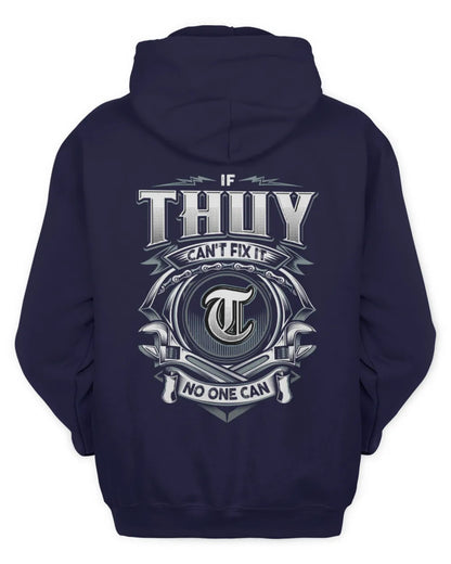 THUY AP81-K4-626 - Personalized Ahmed Quote Apparel “If Ahmed Can't Fix It, No One Can” - Unisex Hoodie - Navy