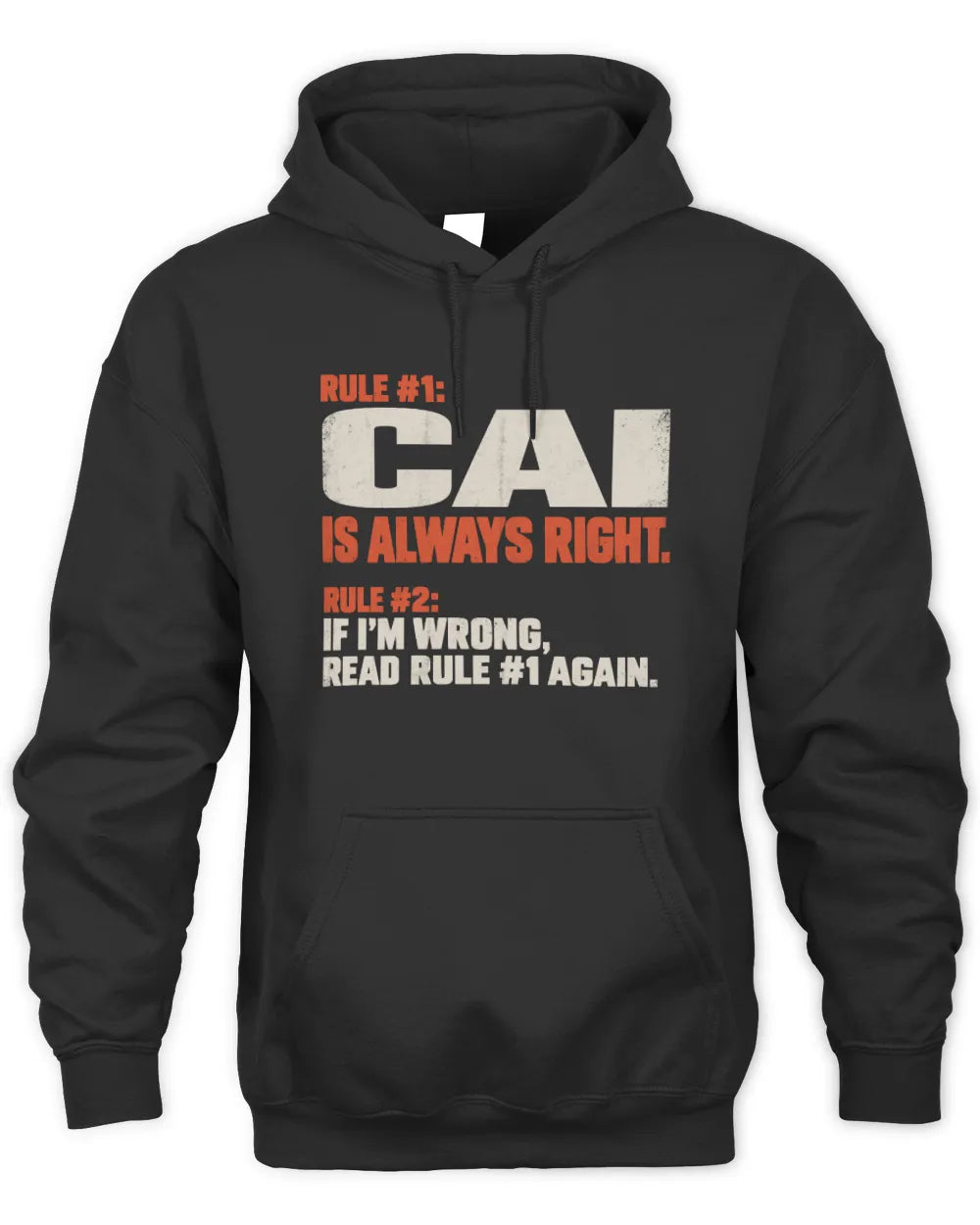 CAI NP1-H006 - Always Right Personalized Name T-Shirt – Funny Custom Name Shirt - Unisex Hoodie - Black