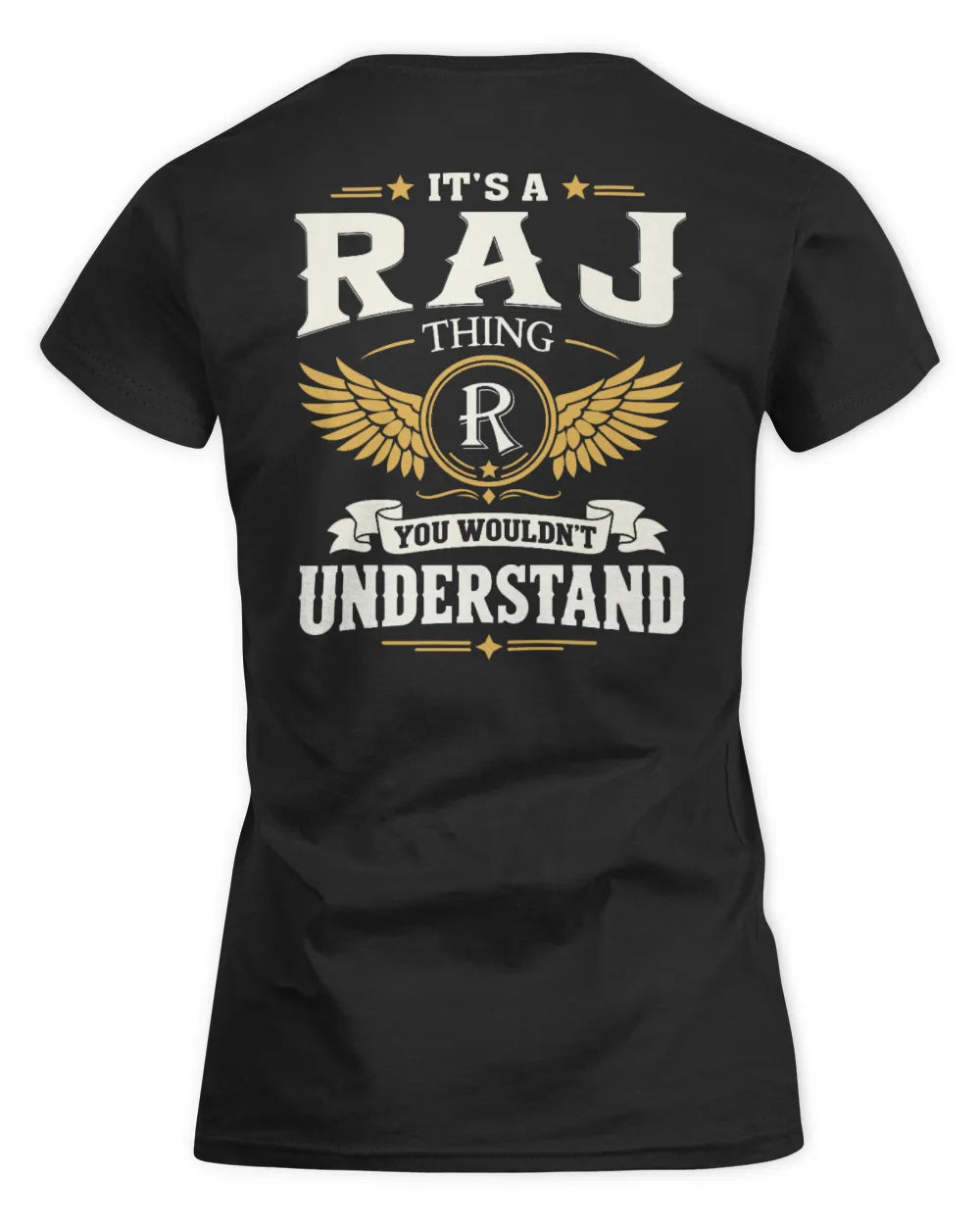 RAJ KT06-M008 It’s a [NAME] Thing – You Wouldn’t Understand | Personalized Vintage T-Shirt - Women's Standard T-Shirt - Black