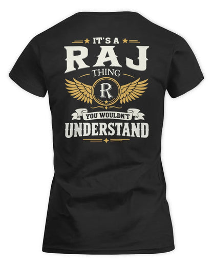 RAJ KT06-M008 It’s a [NAME] Thing – You Wouldn’t Understand | Personalized Vintage T-Shirt - Women's Standard T-Shirt - Black
