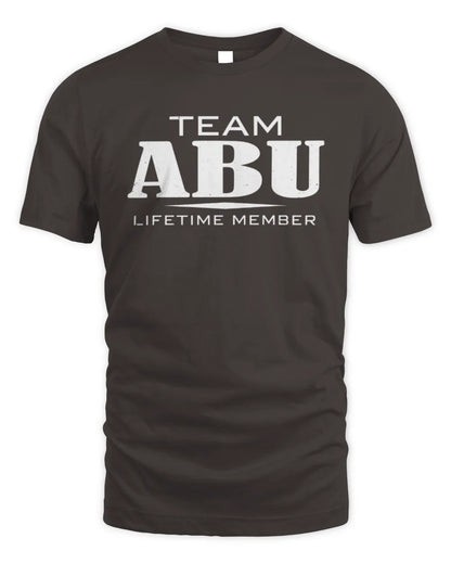 ABU BL62-K4-128 - Personalized “Team NAME Lifetime Member” - Unisex Standard T-Shirt - Dark Chocolate