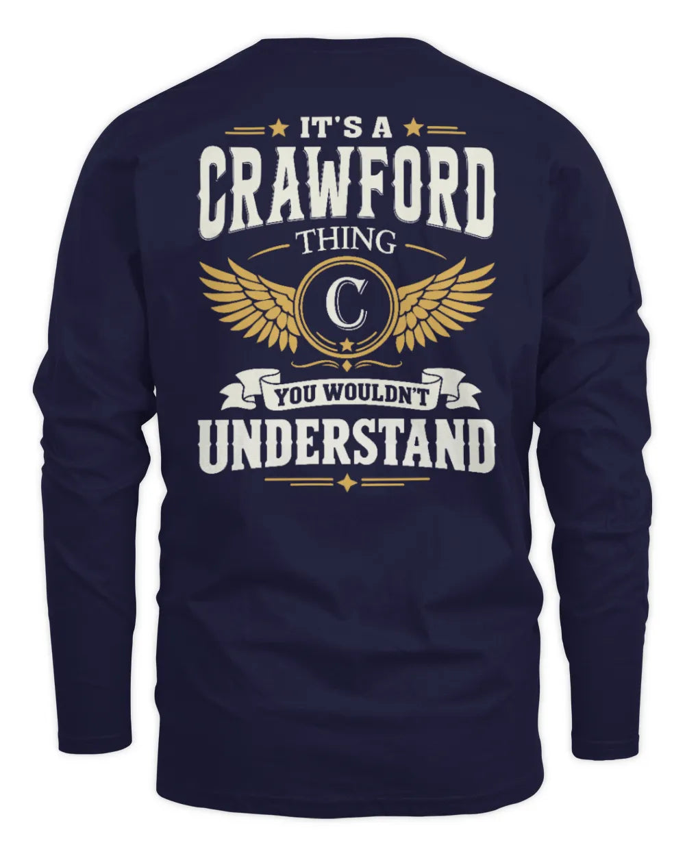 CRAWFORD KT06-M008 It’s a [NAME] Thing – You Wouldn’t Understand | Personalized Vintage T-Shirt - Men's Long Sleeved T-Shirt - Navy