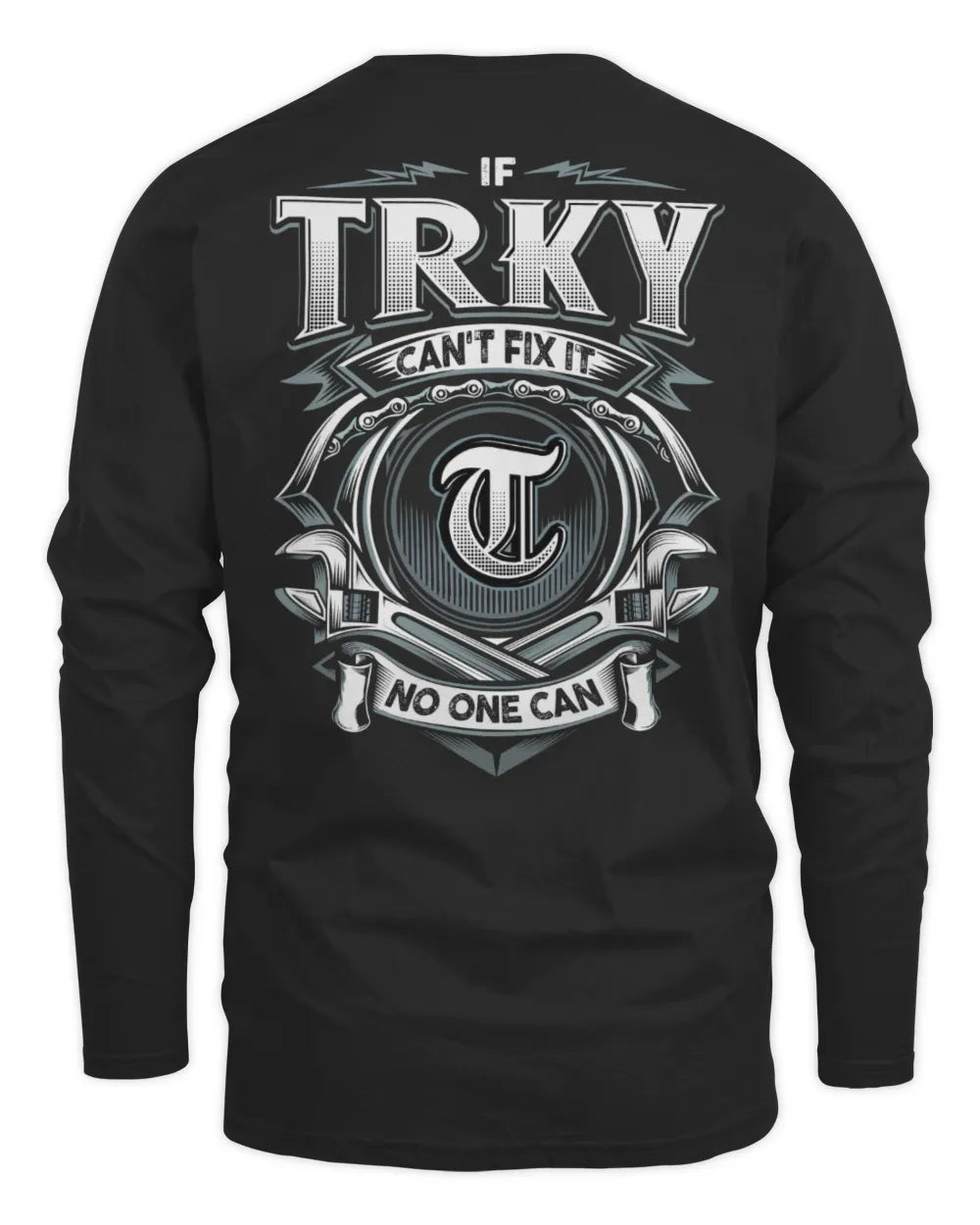 TRKY AP81-K4-626 - Personalized Ahmed Quote Apparel “If Ahmed Can't Fix It, No One Can” - Men's Long Sleeved T-Shirt - Black