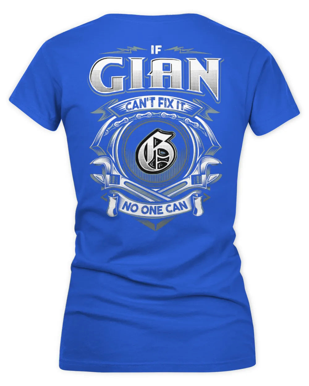 GIAN AP81-K4-626 - Personalized Ahmed Quote Apparel “If Ahmed Can't Fix It, No One Can” - Women's V-Neck T-Shirt - Royal