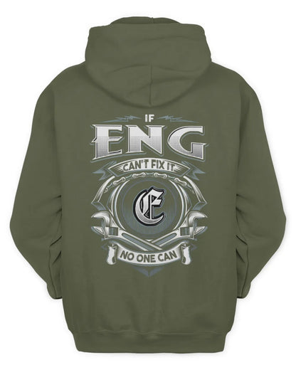 ENG AP81-K4-626 - Personalized Ahmed Quote Apparel “If Ahmed Can't Fix It, No One Can” - Unisex Hoodie - Military Green
