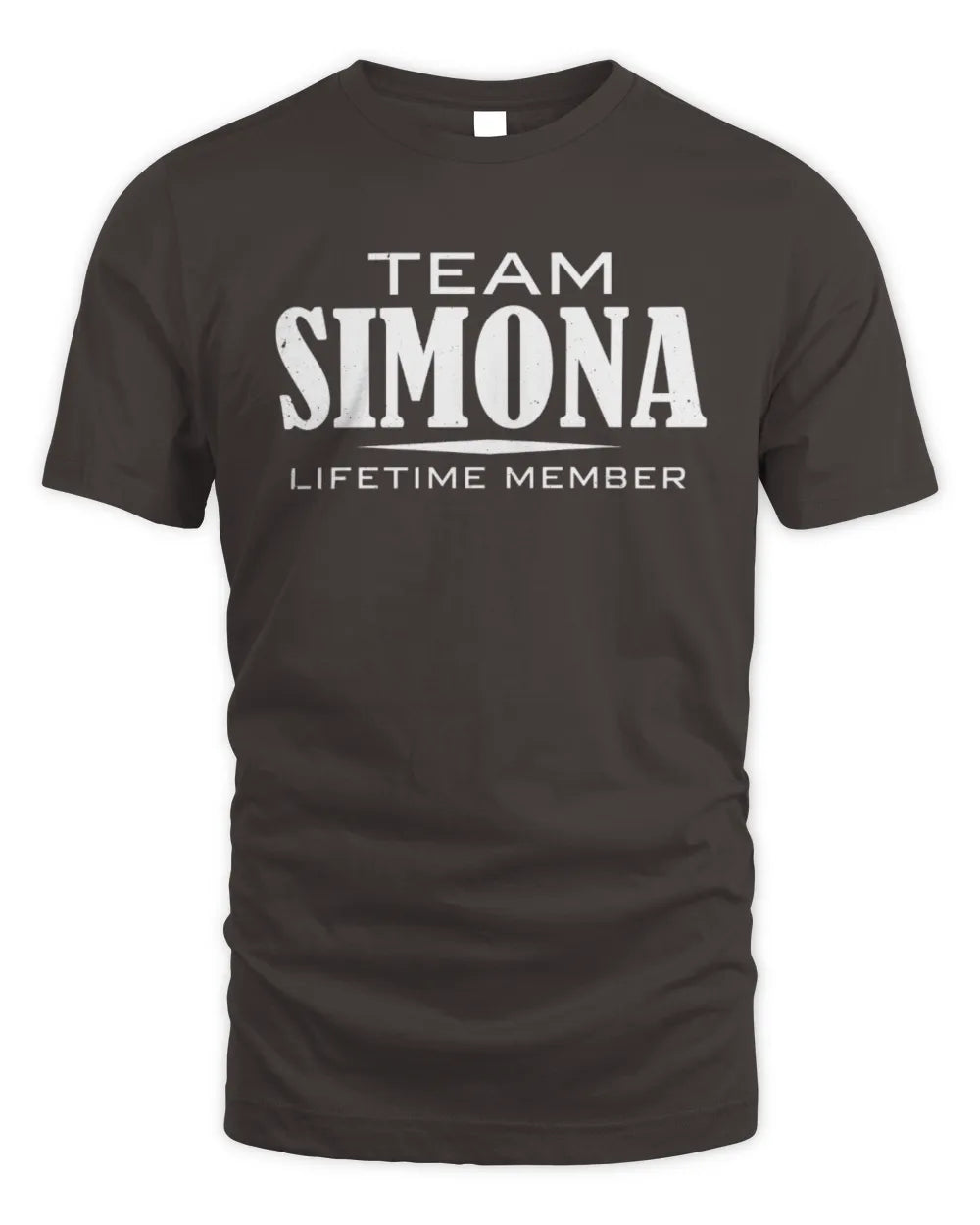 SIMONA BL62-K4-128 - Personalized “Team NAME Lifetime Member” - Unisex Standard T-Shirt - Dark Chocolate