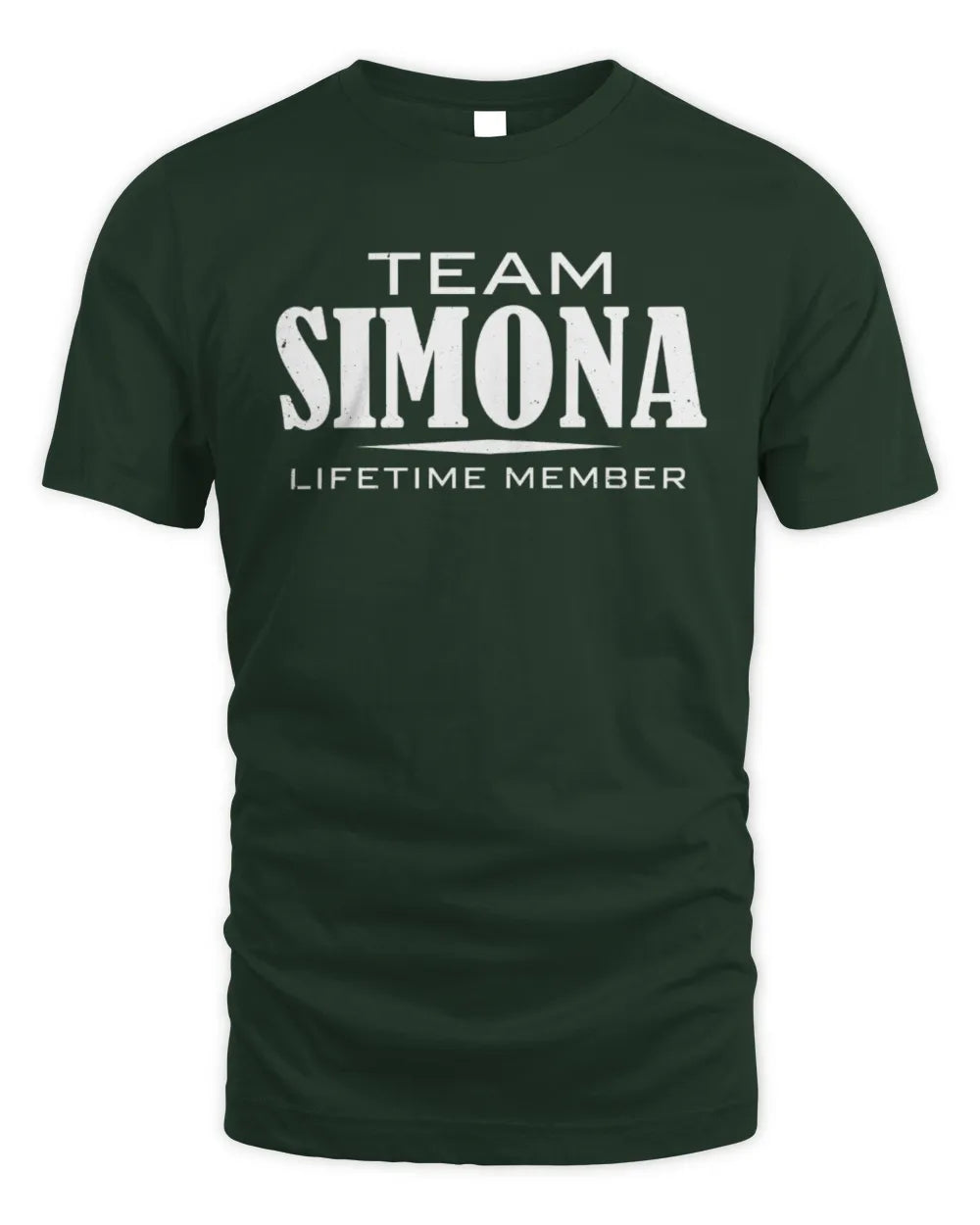 SIMONA BL62-K4-128 - Personalized “Team NAME Lifetime Member” - Unisex Standard T-Shirt - Forest Green