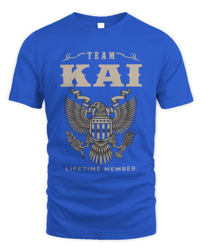 KAI TP06-K82 – Personalized Classic Style Apparel “Team NAME Lifetime Member” - Unisex Standard T-Shirt - Royal