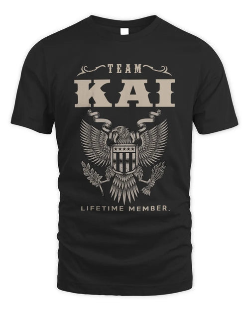 KAI TP06-K82 – Personalized Classic Style Apparel “Team NAME Lifetime Member” - Unisex Standard T-Shirt - Black