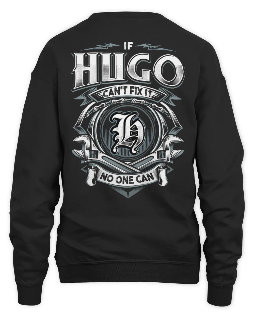 HUGO AP81-K4-626 - Personalized Ahmed Quote Apparel “If Ahmed Can't Fix It, No One Can” - Unisex Sweatshirt - Black