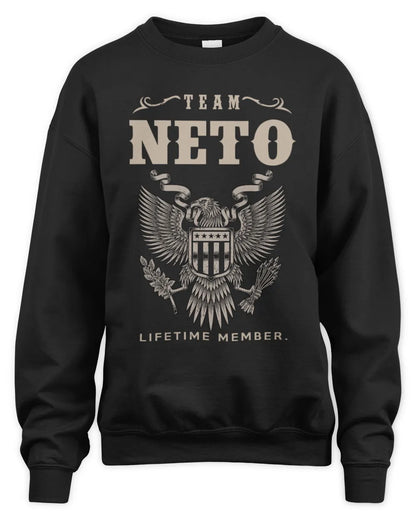 NETO TP06-K82 – Personalized Classic Style Apparel “Team NAME Lifetime Member” - Unisex Sweatshirt - Black