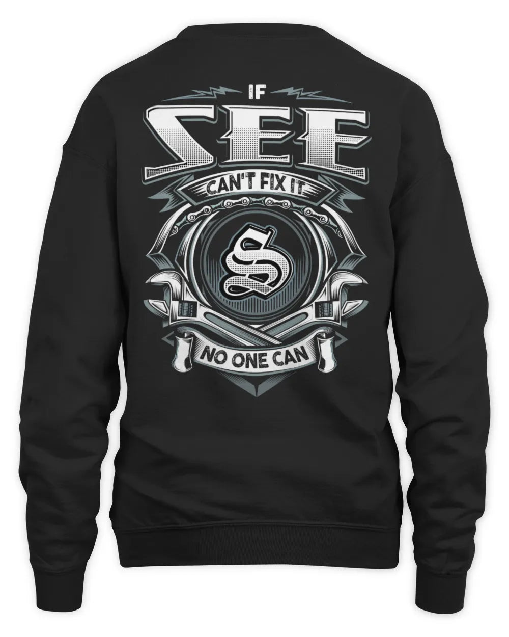 SEE AP81-K4-626 - Personalized Ahmed Quote Apparel “If Ahmed Can't Fix It, No One Can” - Unisex Sweatshirt - Black