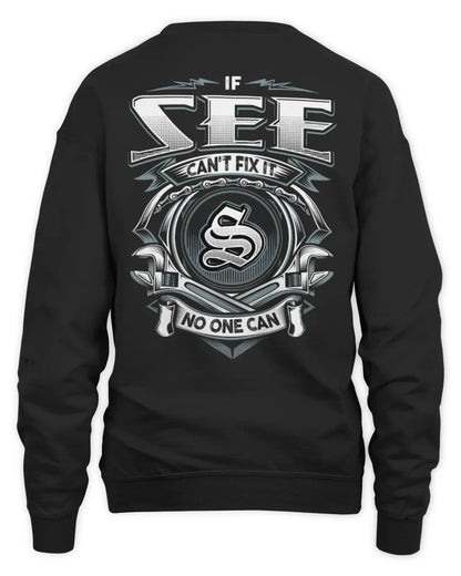 SEE AP81-K4-626 - Personalized Ahmed Quote Apparel “If Ahmed Can't Fix It, No One Can” - Unisex Sweatshirt - Black