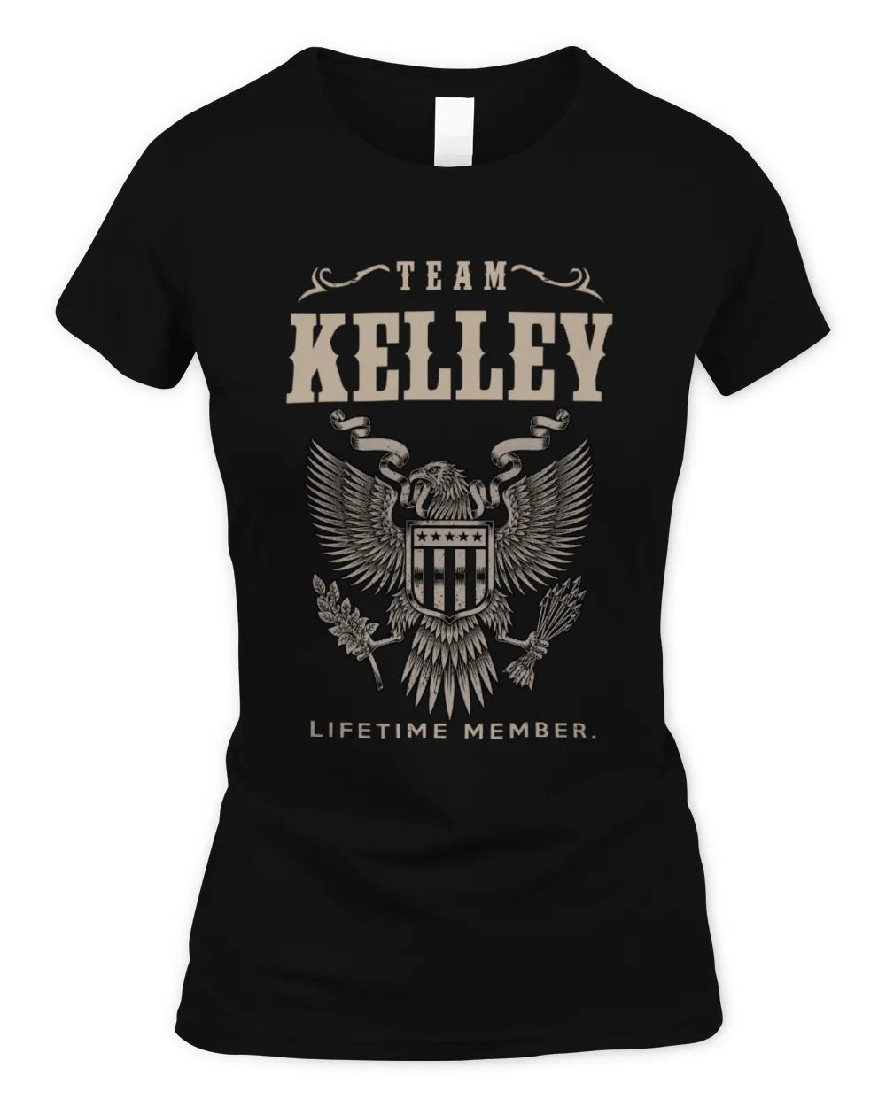 KELLEY TP06-K82 – Personalized Classic Style Apparel “Team NAME Lifetime Member” - Women's Standard T-Shirt - Black