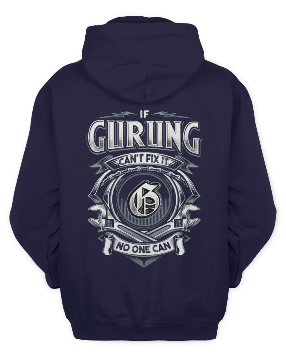 GURUNG AP81-K4-626 - Personalized Ahmed Quote Apparel “If Ahmed Can't Fix It, No One Can” - Unisex Hoodie - Navy