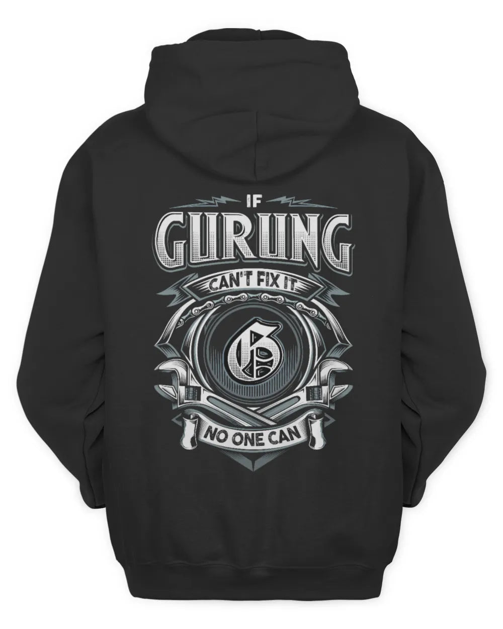 GURUNG AP81-K4-626 - Personalized Ahmed Quote Apparel “If Ahmed Can't Fix It, No One Can” - Unisex Hoodie - Black