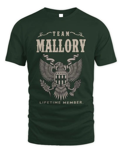 MALLORY TP06-K82 – Personalized Classic Style Apparel “Team NAME Lifetime Member” - Unisex Standard T-Shirt - Forest Green
