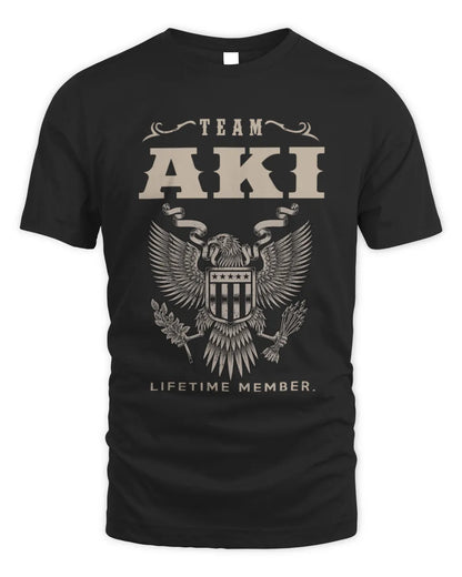 AKI TP06-K82 – Personalized Classic Style Apparel “Team NAME Lifetime Member” - Unisex Standard T-Shirt - Black