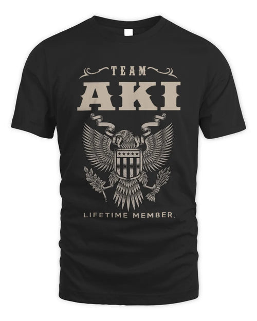 AKI TP06-K82 – Personalized Classic Style Apparel “Team NAME Lifetime Member” - Unisex Standard T-Shirt - Black