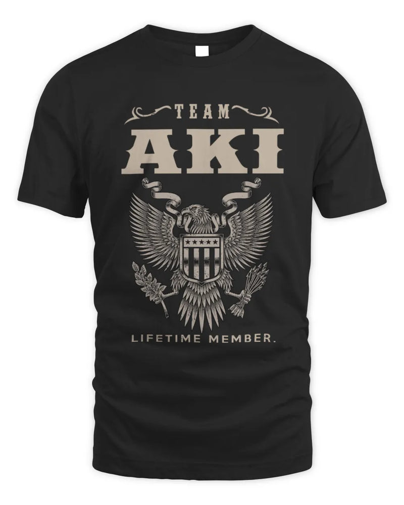 AKI TP06-K82 – Personalized Classic Style Apparel “Team NAME Lifetime Member” - Unisex Standard T-Shirt - Black