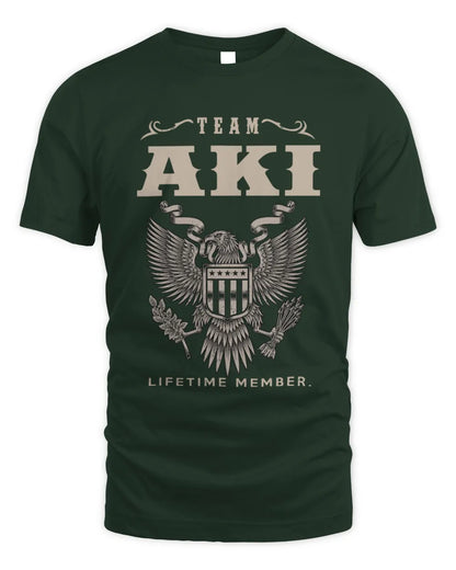 AKI TP06-K82 – Personalized Classic Style Apparel “Team NAME Lifetime Member” - Unisex Standard T-Shirt - Forest Green