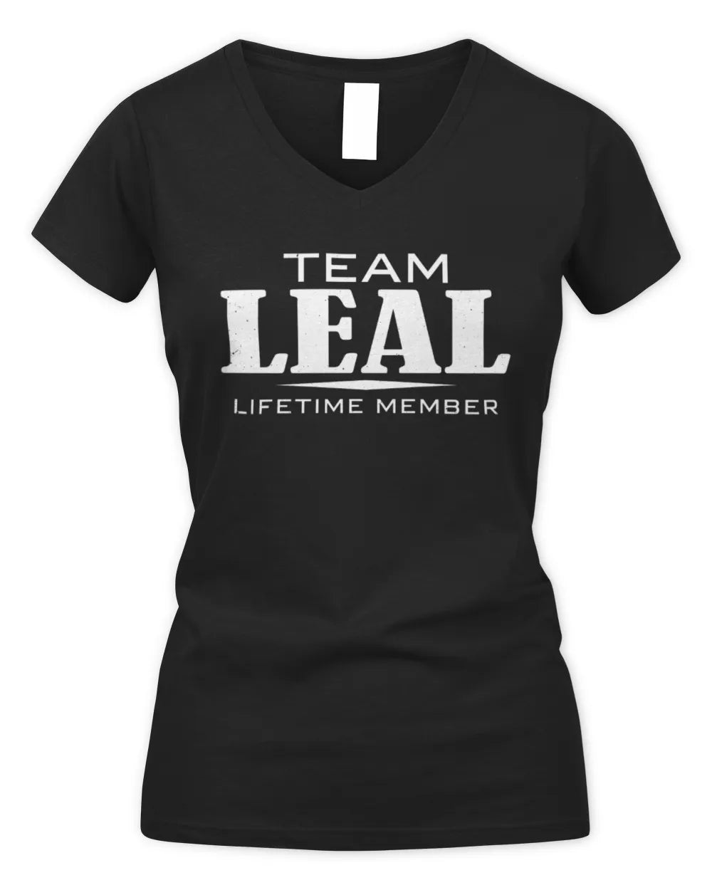 LEAL BL62-K4-128 - Personalized “Team NAME Lifetime Member” - Women's V-Neck T-Shirt - Black