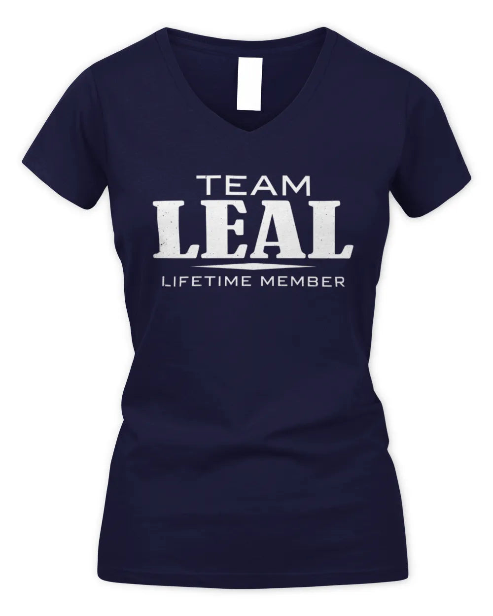 LEAL BL62-K4-128 - Personalized “Team NAME Lifetime Member” - Women's V-Neck T-Shirt - Navy