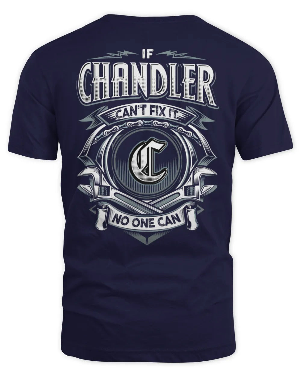 CHANDLER AP81-K4-626 - Personalized Ahmed Quote Apparel “If Ahmed Can't Fix It, No One Can” - Unisex Standard T-Shirt - Navy